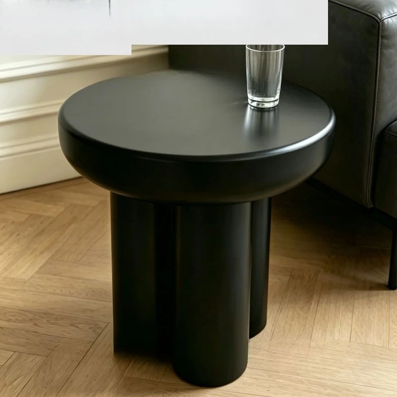 Matte black cement edge a few wabi wind living room round corner a few high-performance concrete small table