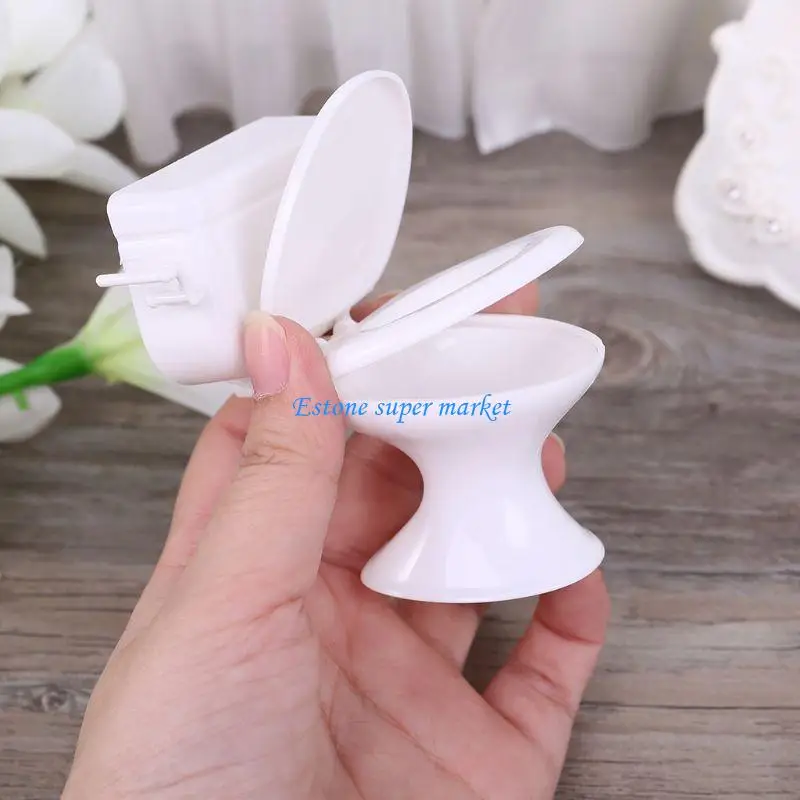 

090B Dollhouse Miniature Furniture Vintage Bathroom Modeling White Toilet Baby Pretend