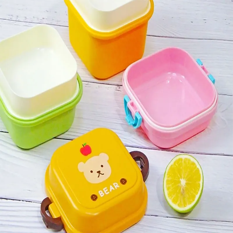 Cartoon Healthy Plastic Lunch Box Microwave Oven Lunch Bento Boxes Food Container Dinnerware Kid Childen Lunchbox