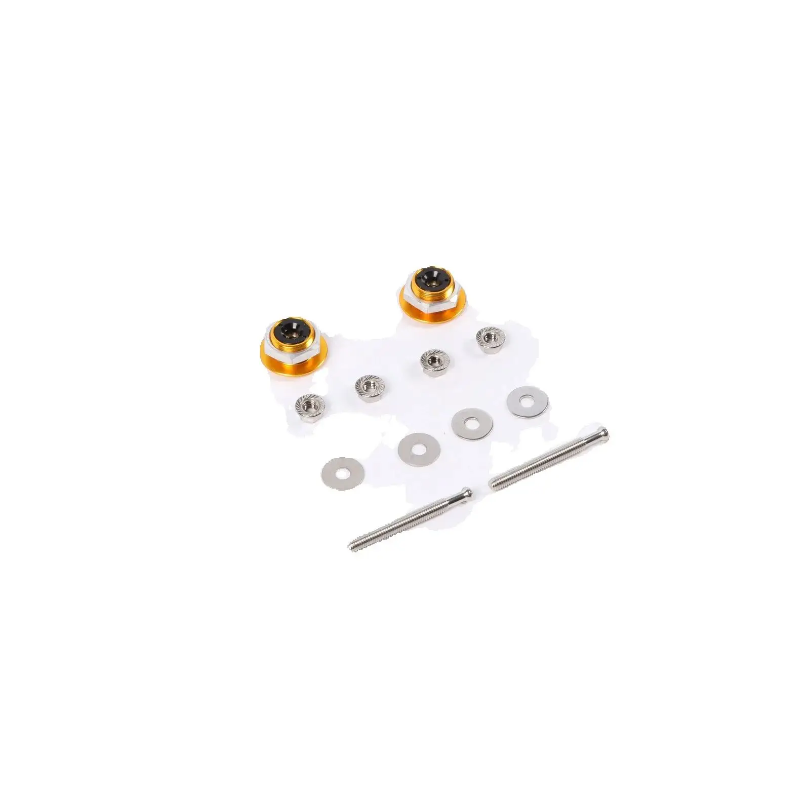 2Pcs Quick Release Hood Pins Lock Clip for Universal Car Truck Bumper Latch 1990-2024 Gold