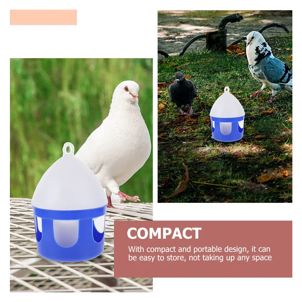 

2Pcs Pigeon Water Feeder Plastic Bird Feeding Container Large Capacity Detachable Easy Clean Household Bird Accessory