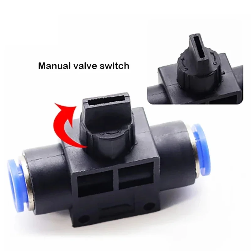 

10Pcs Pneumatic Fitting HVFF4 HVFF6 HVFF8 10 12 Pressure Regulator Pipe Throttle Valve Compressor Accessories Hand Valve Switch