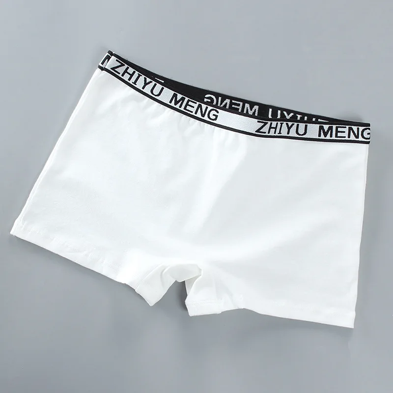 3PCS High School Girls Underwear Boxer Trousers Young Children Cotton Solid Color Base Student Breathable Underwear Kids Panties