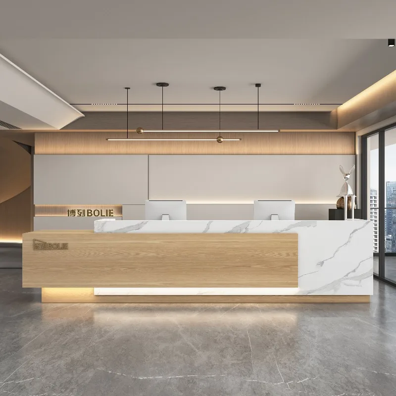 

Organizers Company Reception Desks Design Long Display Executive Luxury Reception Desks Modern Escritorio Commercial Furniture