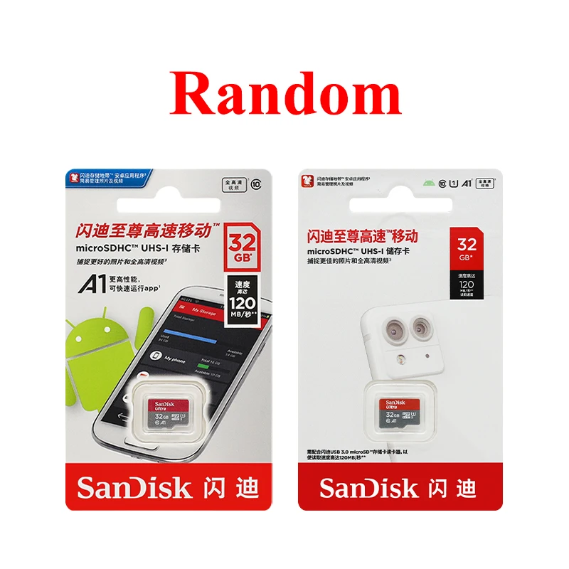 بطاقة ذاكرة SanDisk Ultra microSD Flash TF أصلية C10 A1 بطاقة ذاكرة 256 جيجابايت 128 جيجابايت 64 جيجابايت 32 جيجابايت بطاقة مايكرو SD للهاتف اللوحي وأجهزة الكمبيوتر المحمولة
