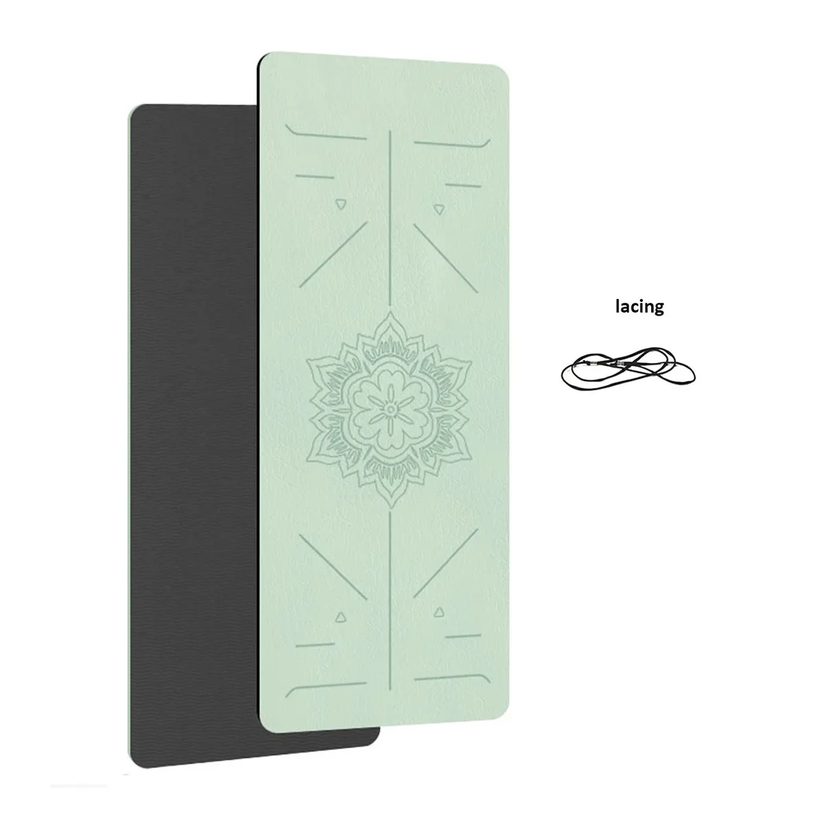 TPE Yogamatte Home Fitness rutschfeste Sportmatte Führungsleitung