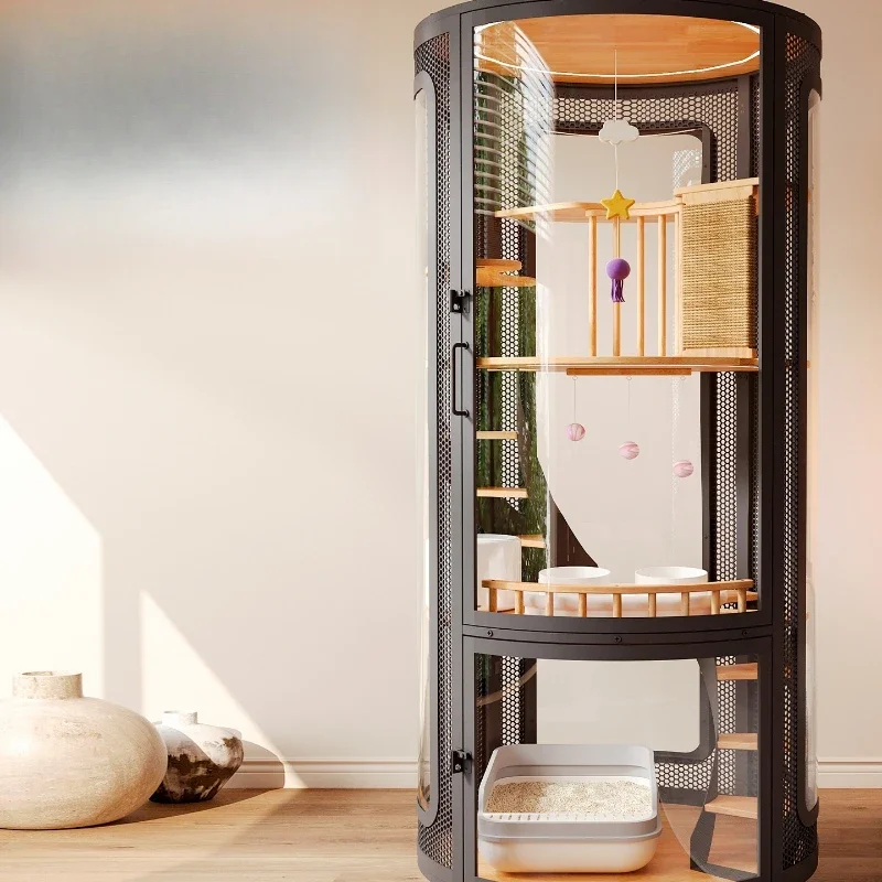 

Panoramic villa oversized luxury cage household display cabinet nest toilet integrated