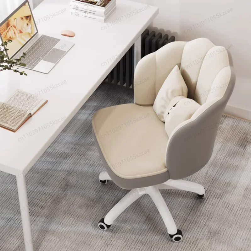 

High quality Celebrity Petal Chair Home Bedroom Computer Study Lift Dormitory Office Chair Backrest Swivel Cosmetic Chair