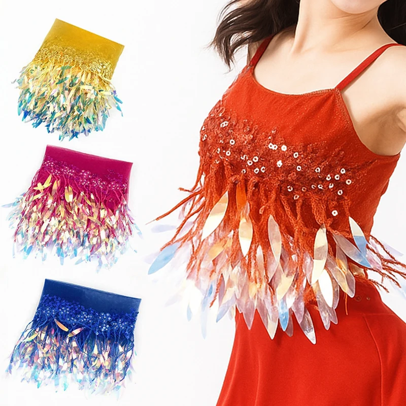 

5/10Yards Meetee 15cm Mesh Sequin Fringe Lace Latin Dress Trim Fringes Tassel Fabric Clothing Decor Tassels Sewing Accessories