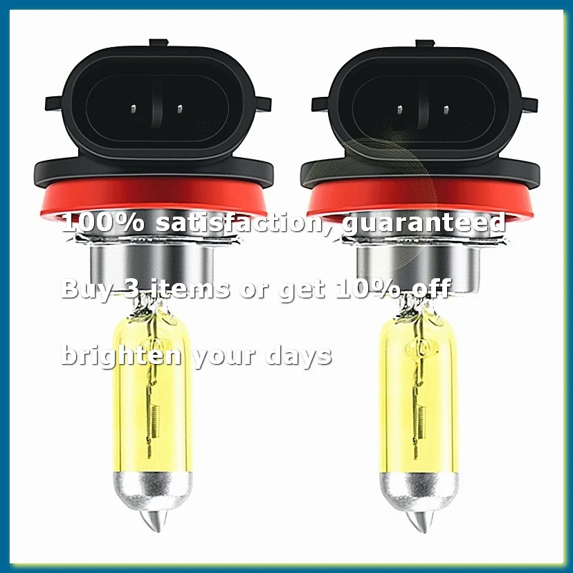 ●2x H11 55W 3000k Golden Yellow Xenon HID Halogen Light Fog Lamp Bulb Headlight-A57M