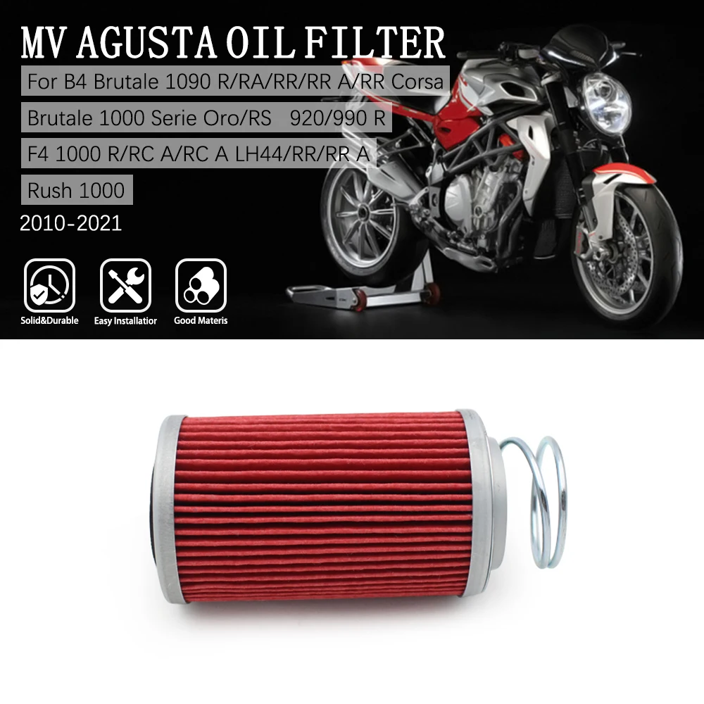 

Motorcycle Oil Filters Cleaner For MV Agusta Brutale 1090R 1090RR 990R F4 1000 1000R 1000RS B4 RR RC 8000B5290 8000B3439