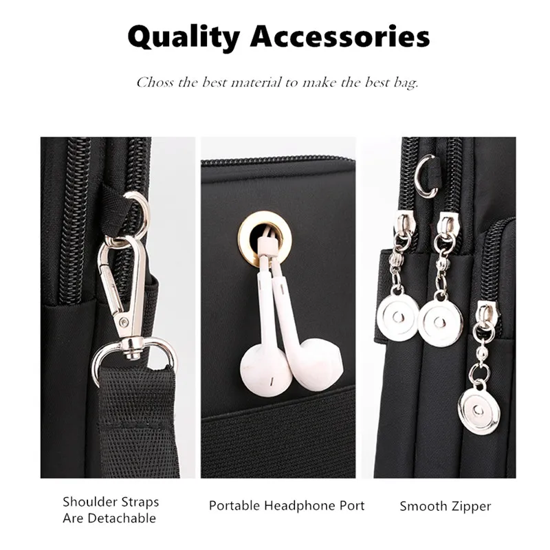 Mobile Phone Bag Women's Crossbody Oxford Fabric Small Bag Vertical Style Mini Wallet Wrist Bag view 3