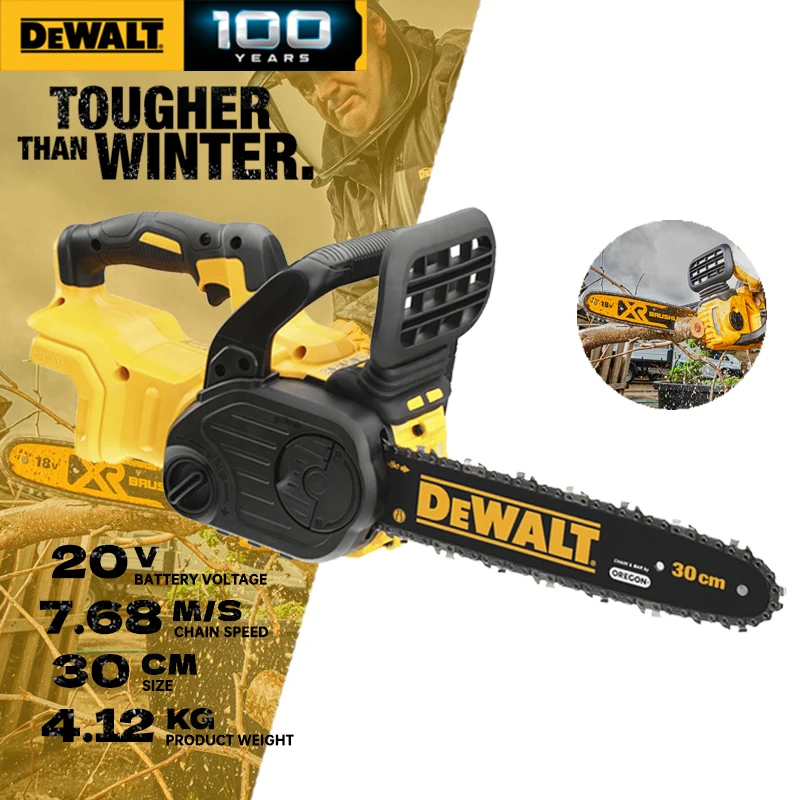 Dewalt-cordless Brushless Chain Saw Tool Corpo Máquina Cortador de Madeira Serras de Poda Elétricas Ferramentas de Jardim Dcm565 20v 12