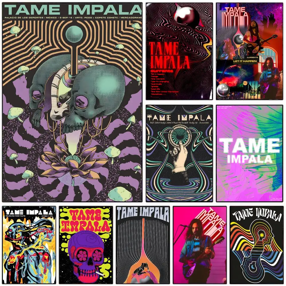 Dreamy Psychedelic Music T-Tame Impala Poster Wall Art Print Decorative Mural Home Decor Gift Unframed