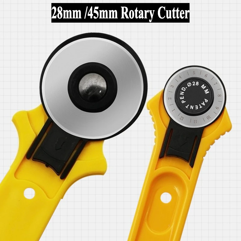28mm /45mm Rotary Cutter Patchwork Roller Wheel Knife Cloth Leather Paper Cutting Knife DIY Sewing Accessorie