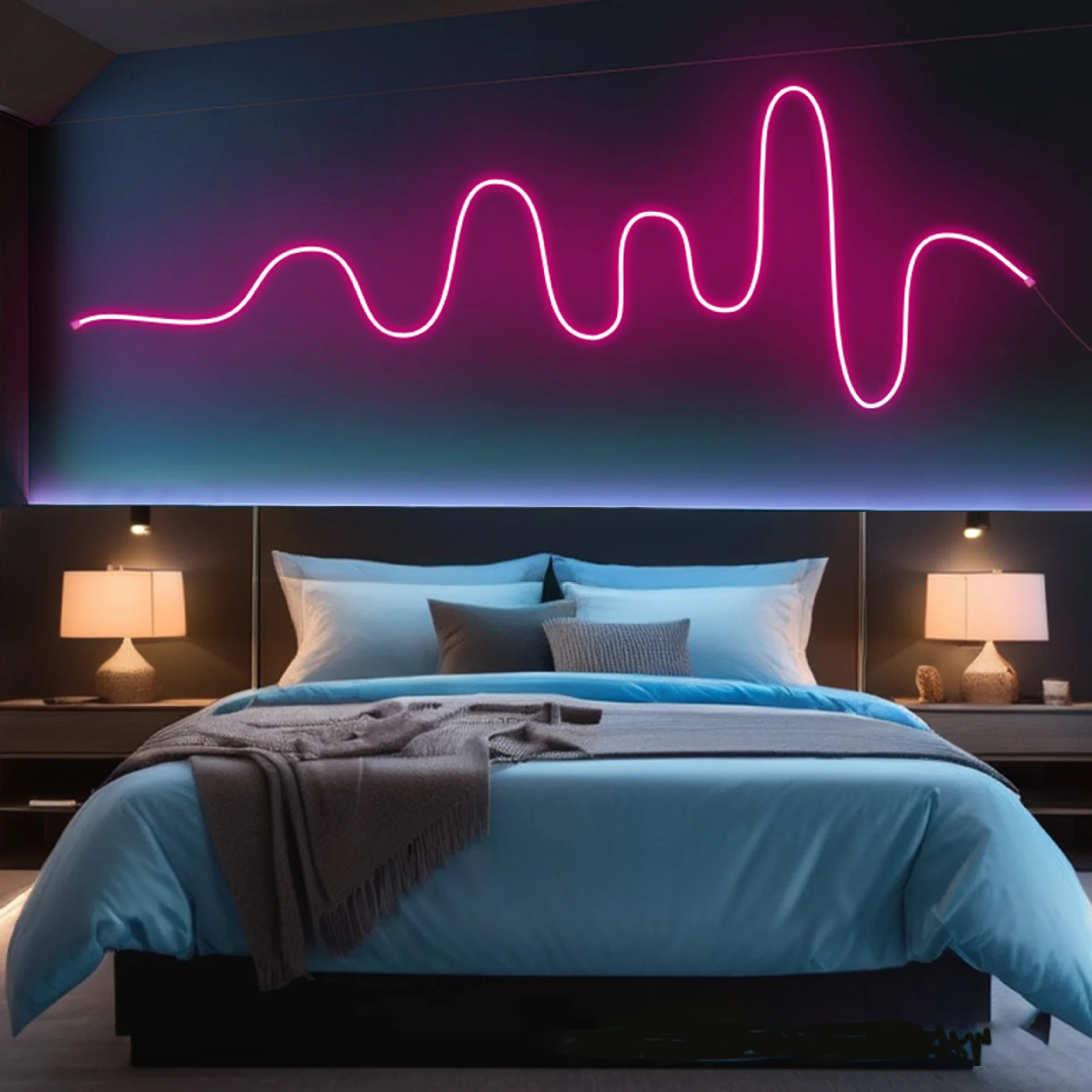 5V RGB Neon Strip LED Flexible Silicone Waterproof Neon Control Mini 24-key Remote Control and Bluetooth Application Control