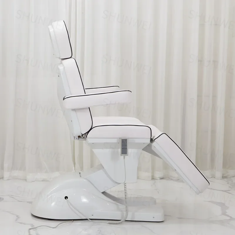 Electric Beauty Bed Adjustable Tattoo Embroidery Chair Lifting Dental Medical Ear Treatment Table White Professional