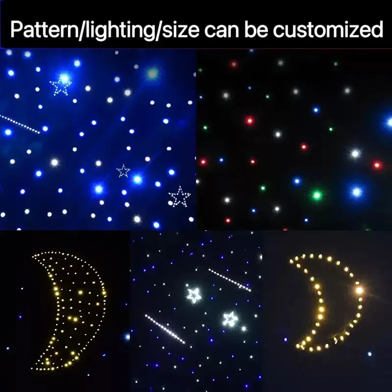 

Бархатная занавеска со звездой, светодиодная драпировка с эффектом метеоритного дождя, танцевальный фон, DMX-контроллер, вечерние, свадебные принадлежности, могут быть настроены по индивидуальному заказу