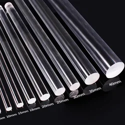 Clear Acrylic Rod Solid Round Bar Plexiglass PMMA Plastic Diameter 2mm To 100mm