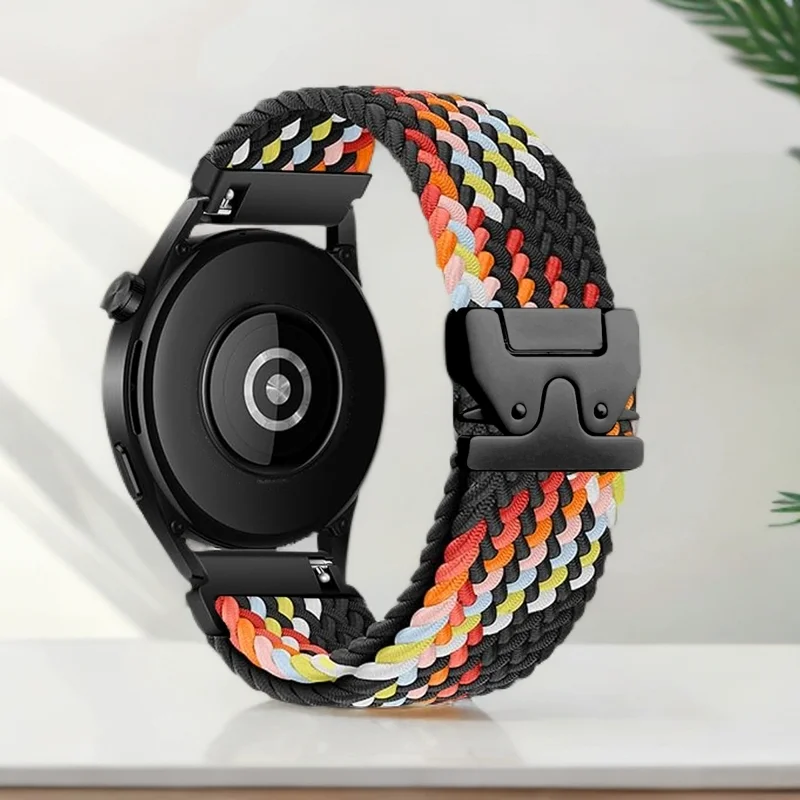 18/20/22 Braided Loop for Garmin Venu 3S/Fenix7/7s Band Parachute Buckle Nylon Elastic Strap for Garmin Forerunner 965/955/945