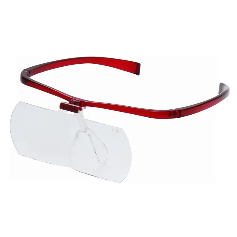 Optical magnifying glass elderly reading head wearing glasses magnifying glass watching mobile TV