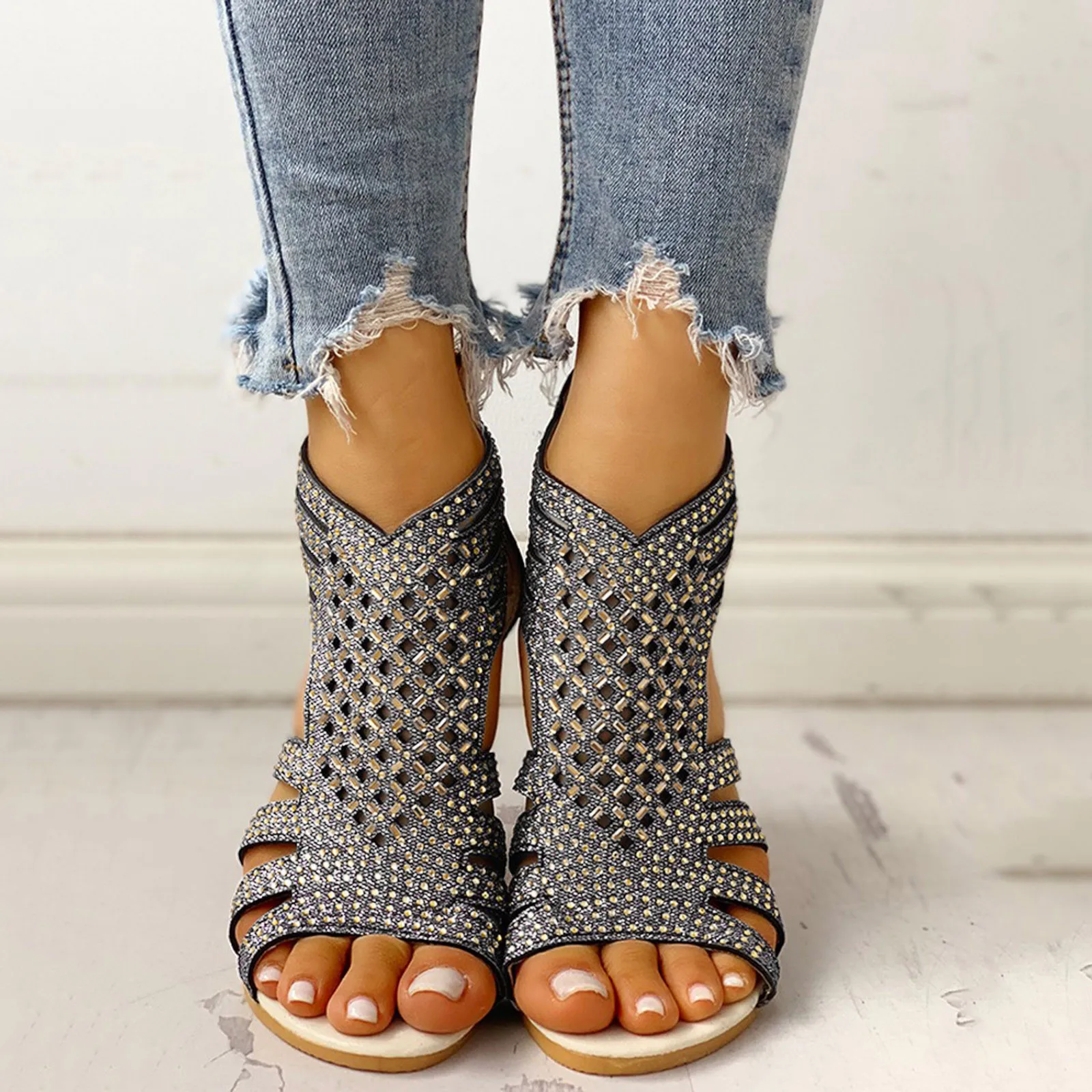 Hottest Roman Sandals Shoes For Women Summer Mother Wedges Heel Femme Sandalias Sandalet Sandalen Damen Zapatos Mujer 2024