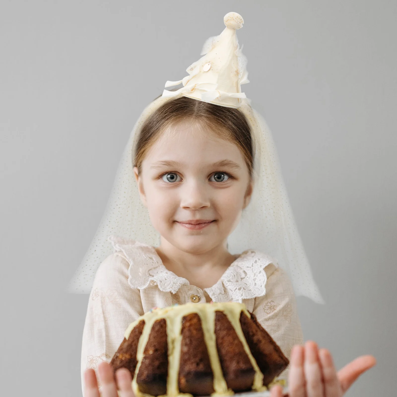 

Party Hat Headband Children Birthday Headdress Kids Hats for Fabric Headwear Prop Hair Bands