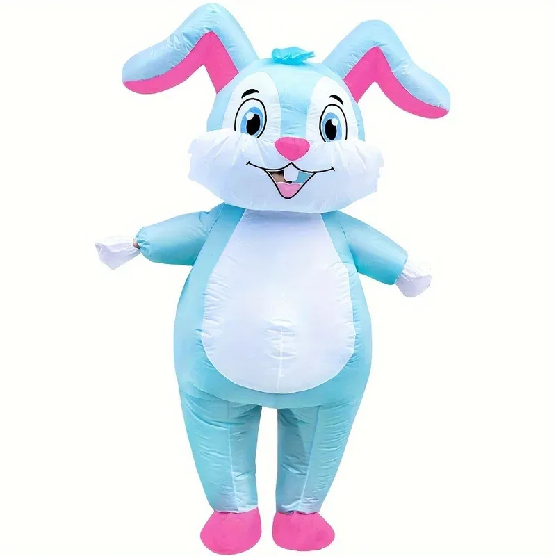 Disfraces inflables de conejito de Pascua, mascota de Anime, conejo, fantasía, Halloween, Navidad, Cosplay, trajes de fiesta para adultos, 1 ud.