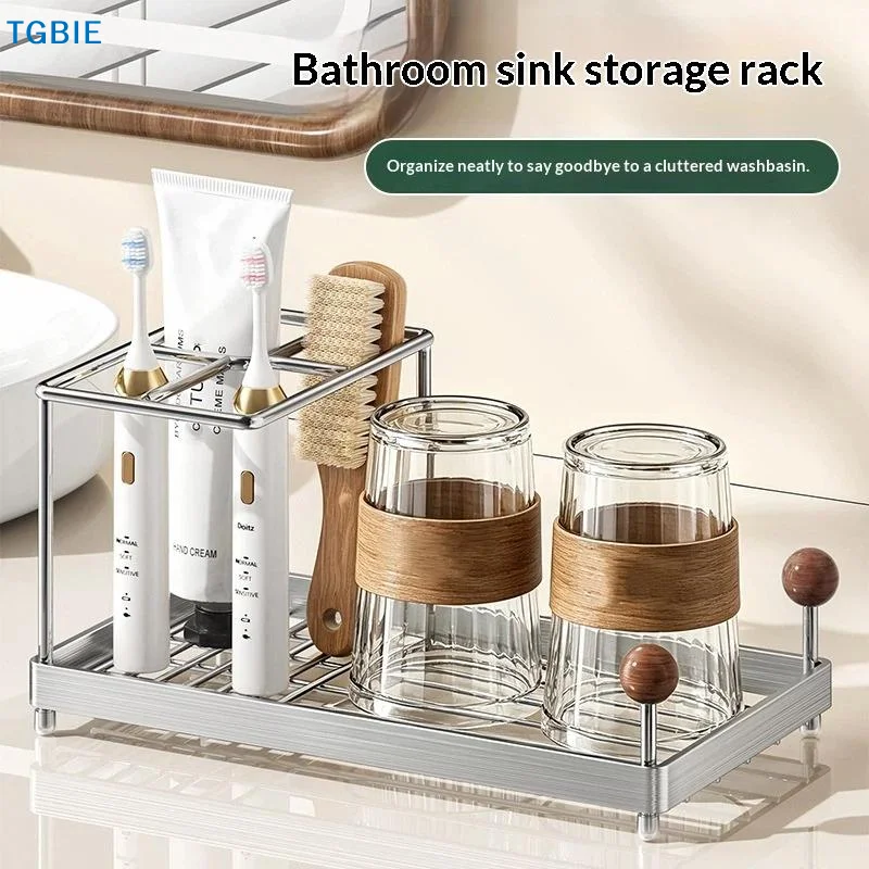 [TL]【TL】1Pcs Stainless Steel Cosmetic Storage Stand Anti-rust Quick Dry Sponge Drain Holder Multi-purpose Waterproof