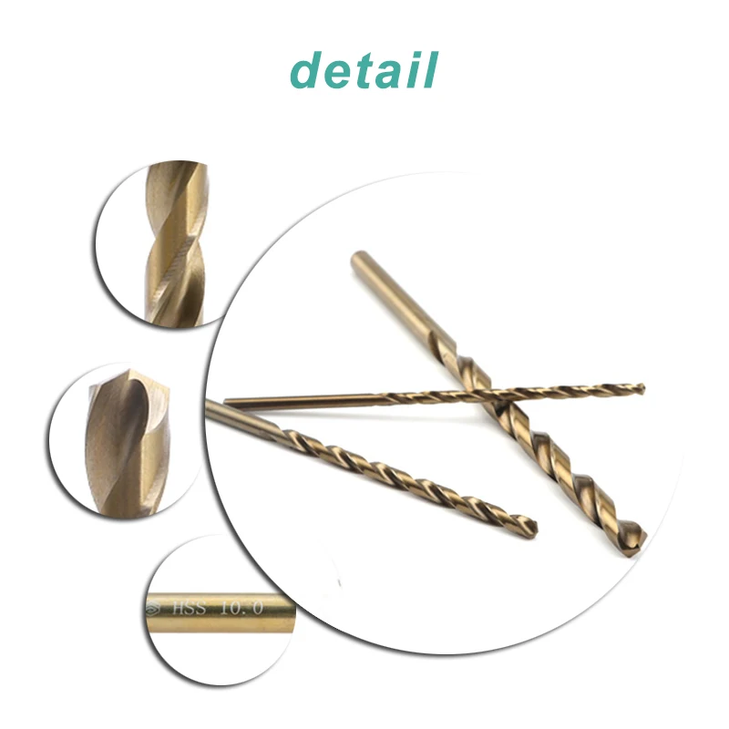 Drill Bits Сверло деревообрабатывающее 13pcs Cobalt Coated Twist Drill Bit Set Suitable for Wood Metal Hole Cutter Power Tool