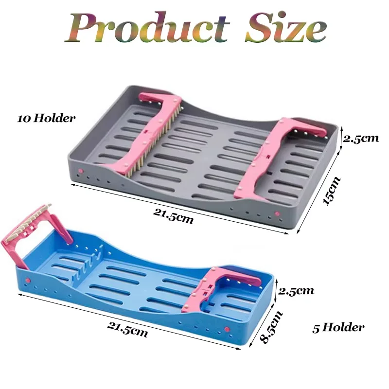 1Pc Dental Plastic Placing Box Cassette 5/10 Slots Instrument Tools Holders Sterilization Plate Rack Disinfection Tray