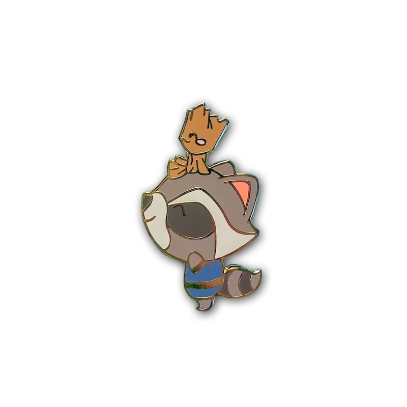 guardians New the galaxy Raccoon and Tree Enamel Pin Classic Movie Same Brooch Backpack Hat Badge Collection for Film Fans