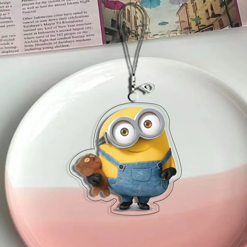 Nuovo Cattivissimo Me Minions Anime Periferico Bob Simpatico cartone animato Catena per cellulare Creativo Kawaii Borsa Ciondolo Cordino Regalo di gioielli