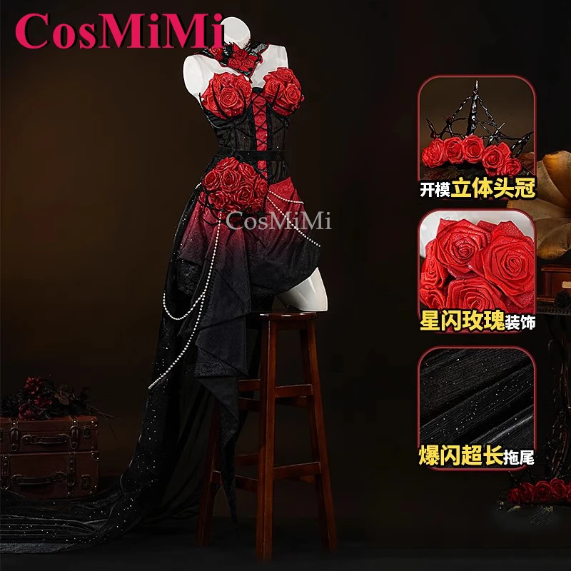 CosMiMi Game Identity V Mary/Bloody Queen Cosplay Costume The Official Halloween Concert Formal Dress Party Role Play Clothing