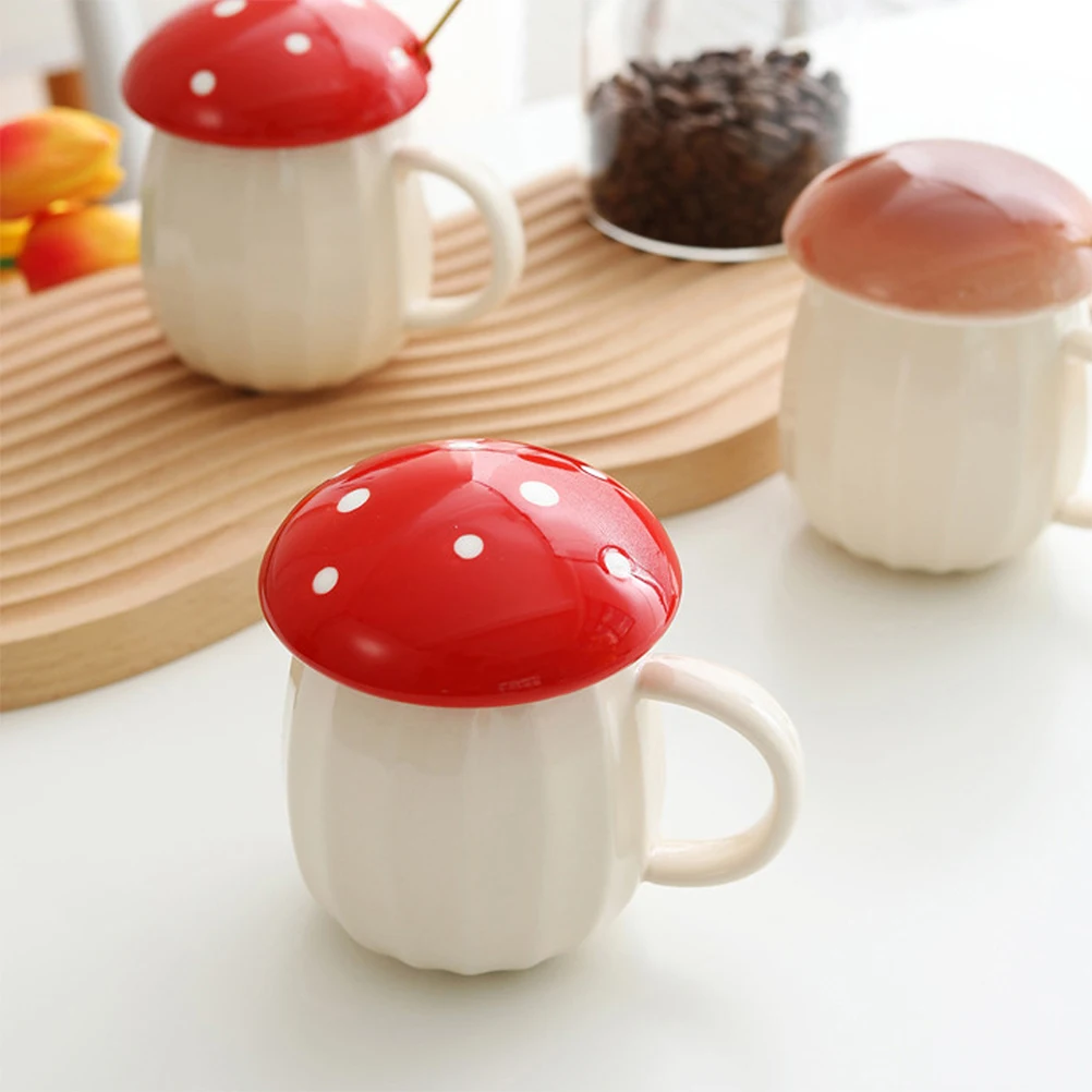 

Adorable Mushroom Mug Ceramic Cup Set for Friends Family Suitable for Any Occasion Mushroom Shaped Cup