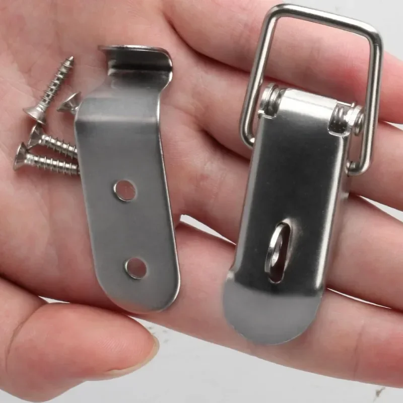 90 Degree Silver Metal Closed Lock Spring Box Buckle Quick Lock Suitable for Door Drawers Toolboxes Wardrobes Cabinets