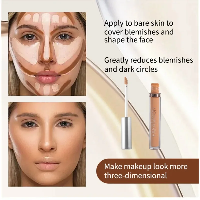 Liquid Concealer Foundation Corrector Anti Dark Circle Freckle Waterproof Foundation Highlighter Pen for Face Makeup