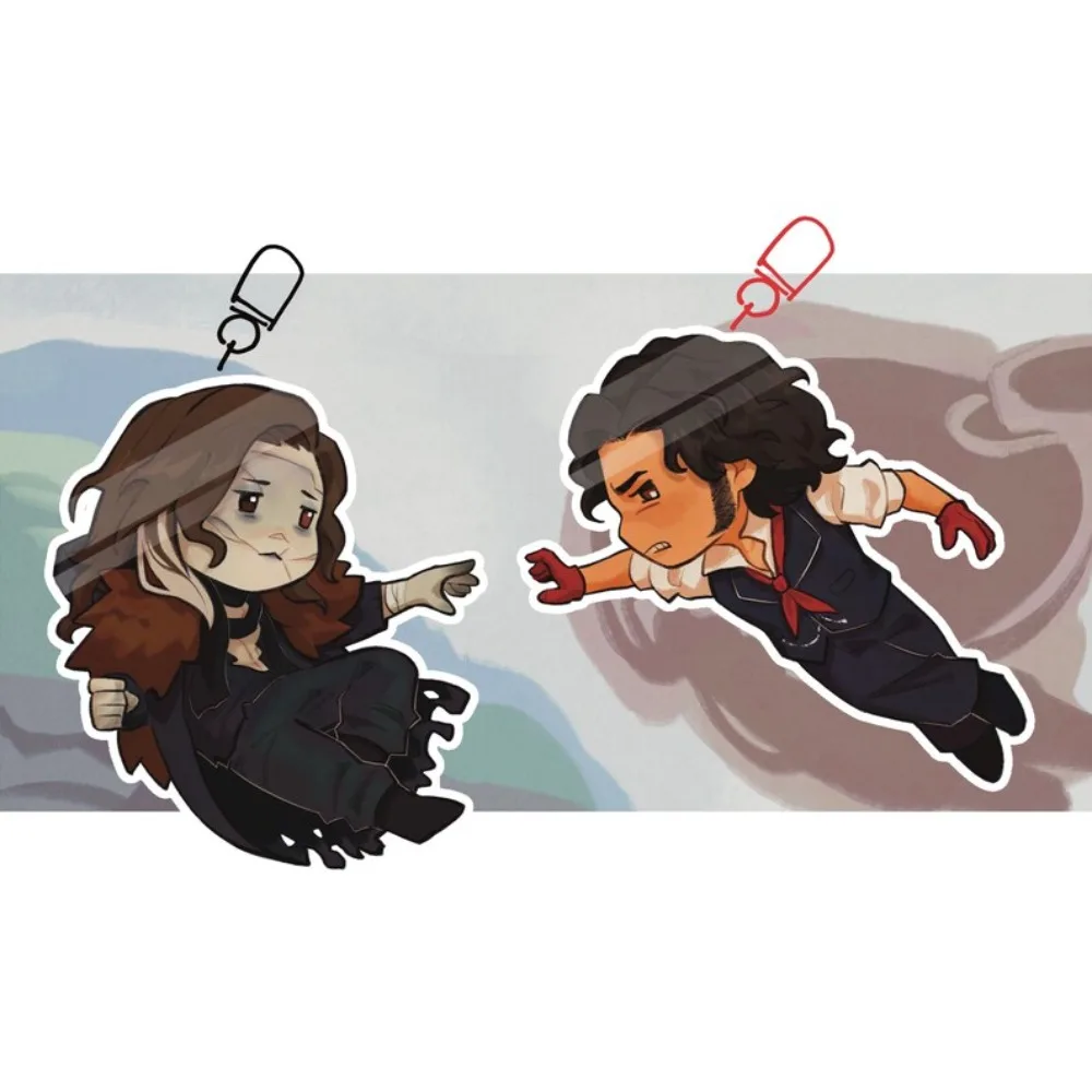 ل فرانكنشتاين 2025 شخصية سلسلة مفاتيح مصنوعة من الأكريليك كلير فيكتور فرانكنشتاين زينة زخرفية قلادة هدية عيد #6