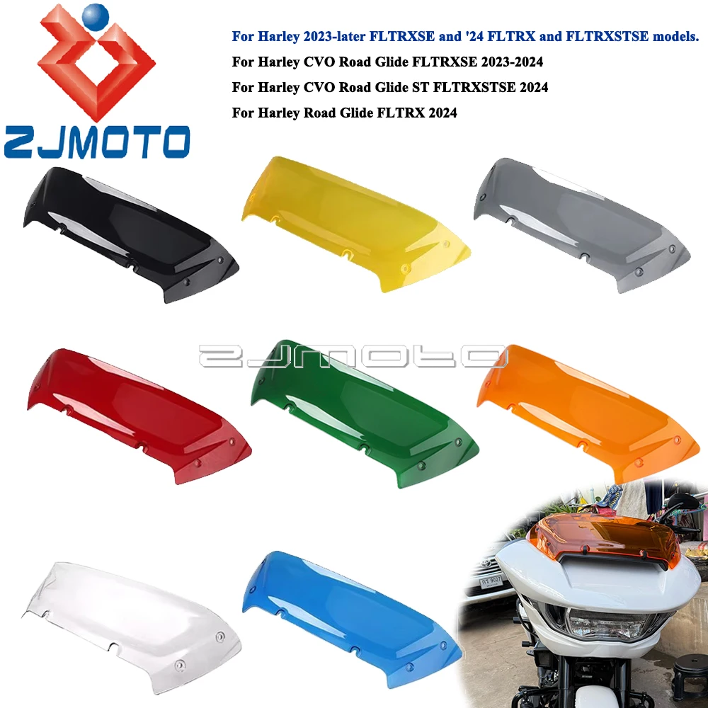 

Motorcycle Windshield For Harley CVO Road Glide ST FLTRXSTSE FLTRX 2024 FLTRXSE 2023-2024 Accessories 6.2" Windscreen Spoiler