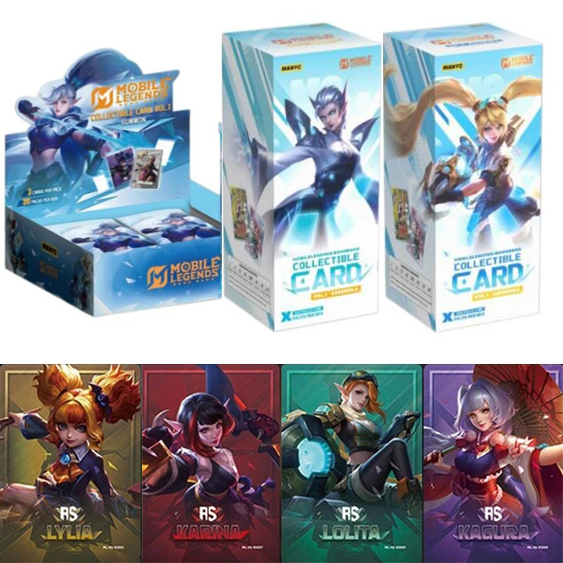 Cartes Mobile Legends authentiques MLBB The Final Battle Hand of Destiny Series Collection classique du monde réel Cartes brillantes rares Cadeaux