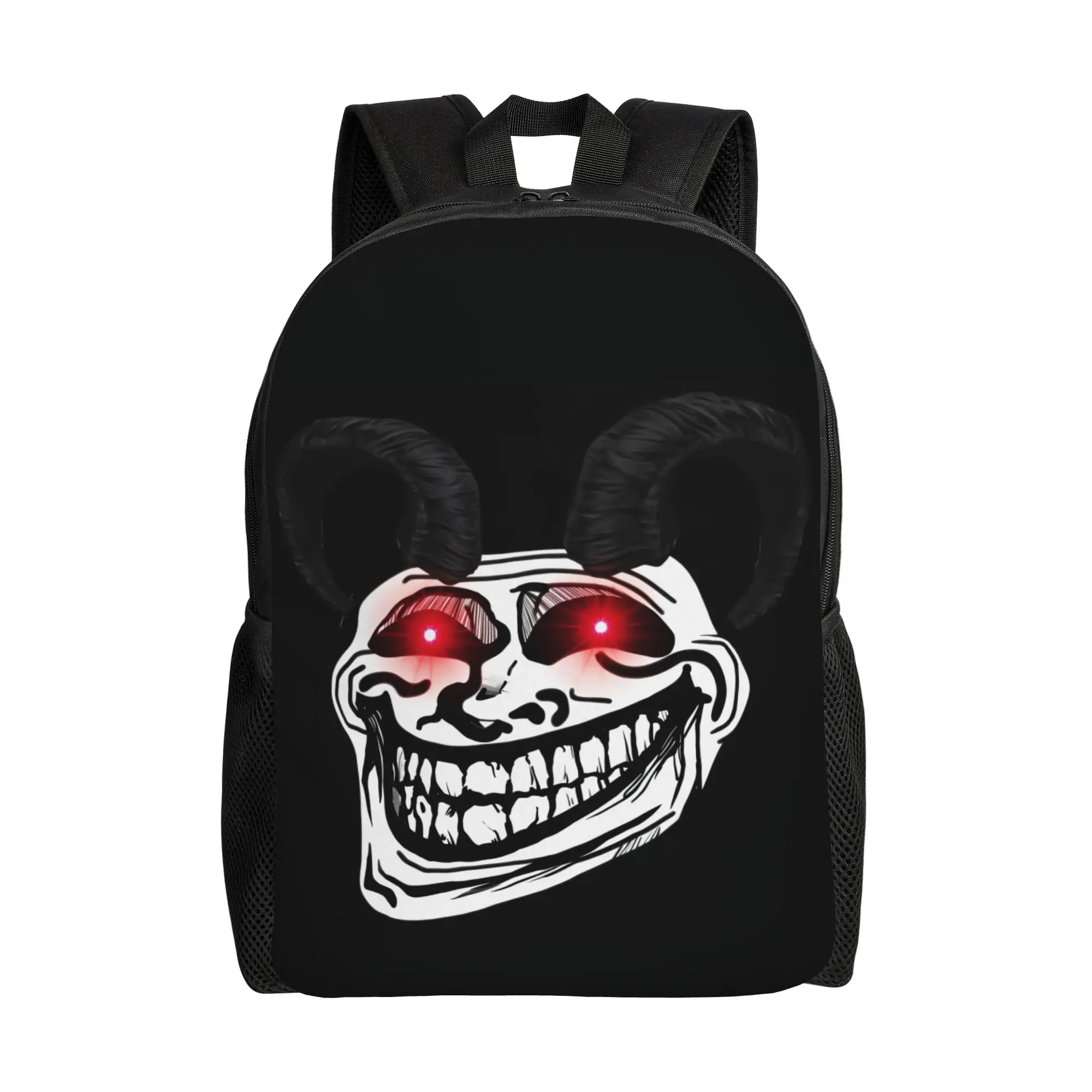 Trollface Rage Comic Meme Image Of A Character Backpack Travel Backpacks Women Colorful Durable High School Bags Kawaii Rucksack