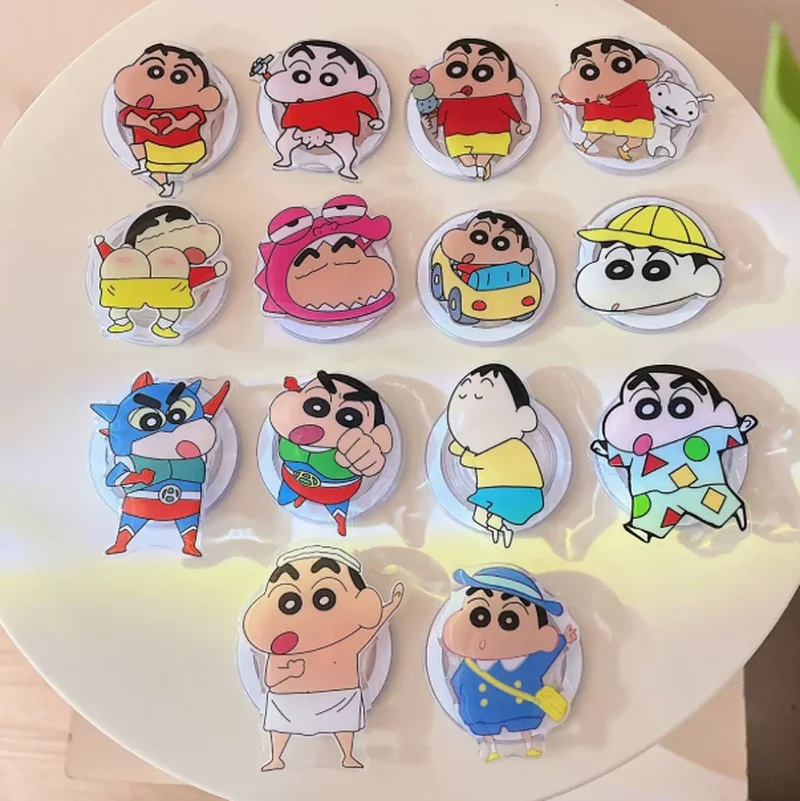 Novo em Estoque: Suporte de Celular Anime Xiao Xin com Airbag, Estilo Ins, Desenho Animado Fofo, Adesivo, Telescópico, Dobrável, com Almofada de Ar para Mesa