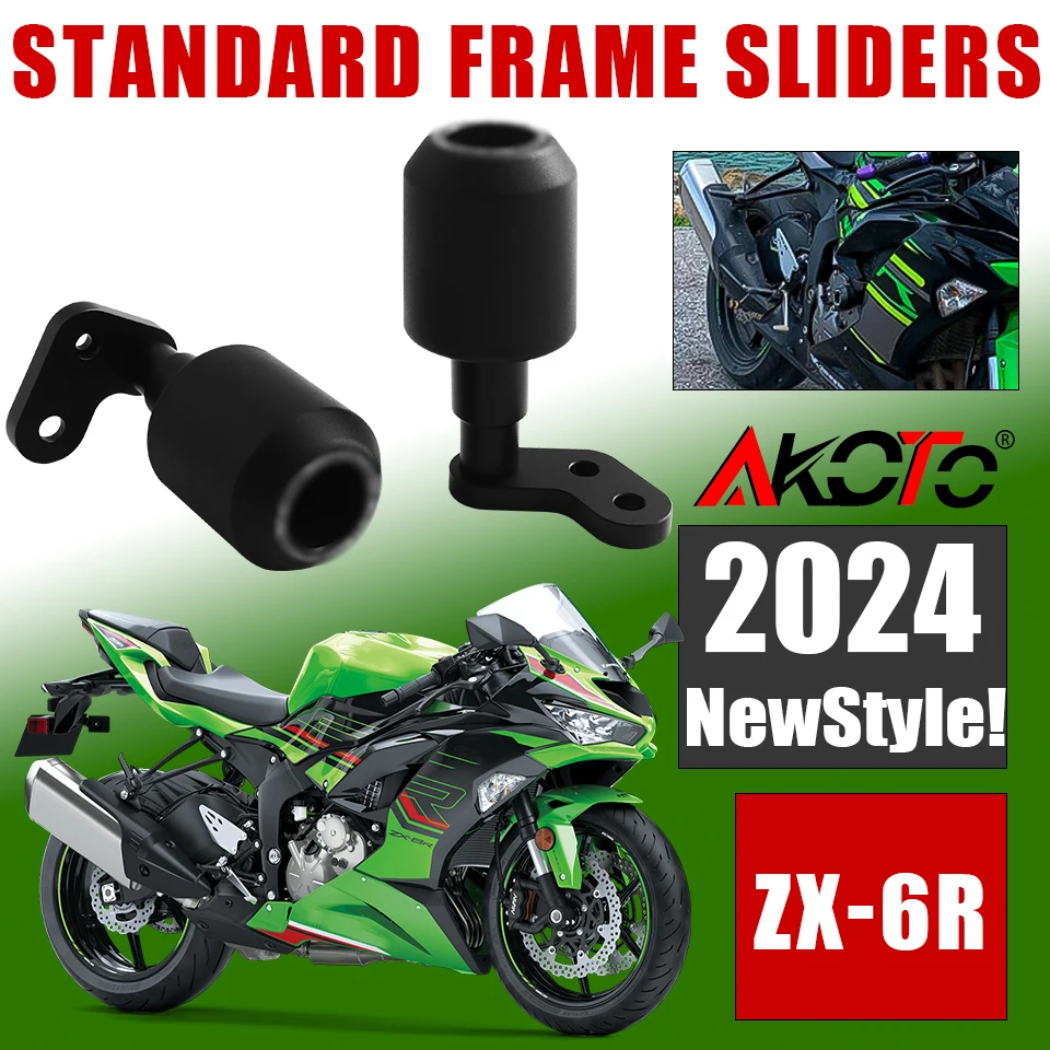 

Motorcycles Engine Frame Sliders Crash Pad Falling Protector Guard FOR KAWASAKI NINJA ZX-6R ZX6R 636 ZX636 2023 2024+ Parts