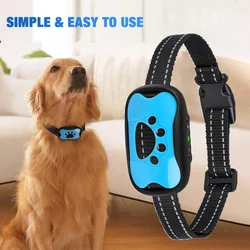 Anti Barking Collar USB Rechargeable Bark Stopper Humane Vibration Collar Waterproof Stop Barking Device For Training Dogs