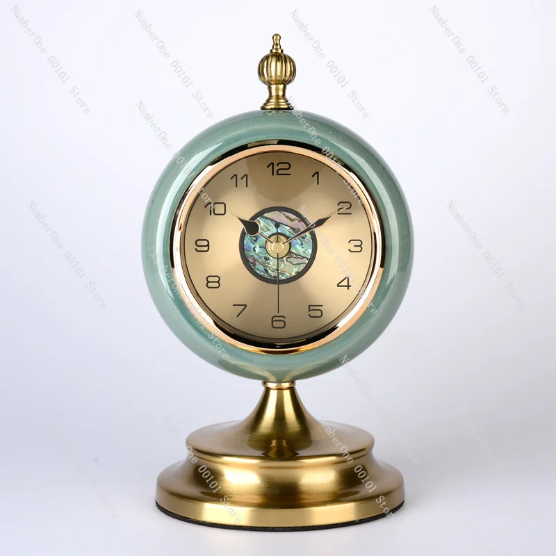 European Vintage Desktop Clock | Quartz clocks, light luxury decoration ornaments for home tabletops