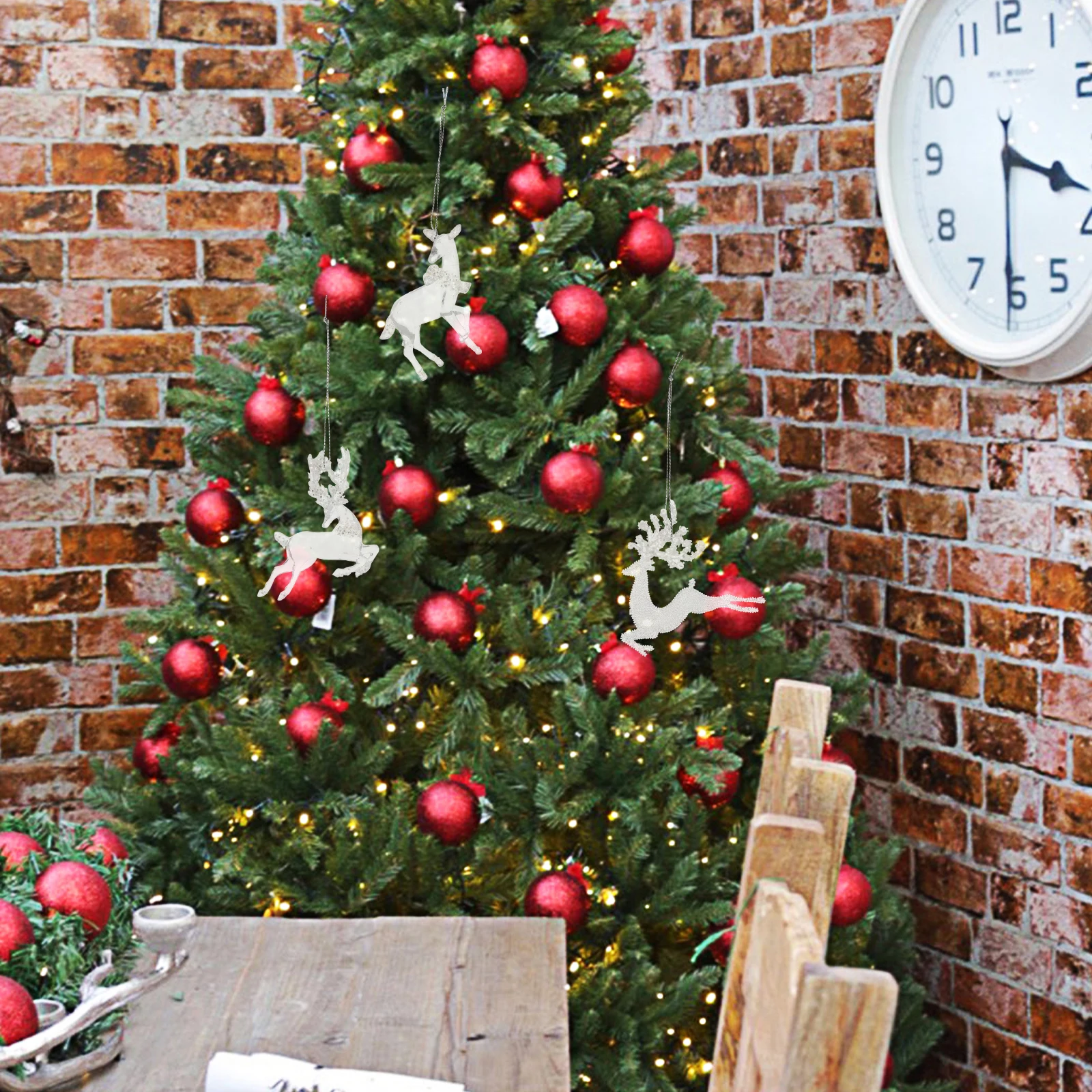 3Pcs Christmas Decorations for Home Xmas Decor Office Christmas Pendant Hotel Reusable Xmas Tree Pendant