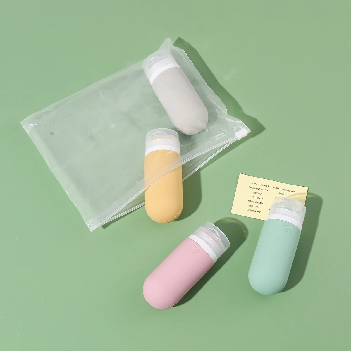 4 Stuks 2Oz/3Oz Kleurrijke Lekvrije Knijpbare Siliconen Reisflessen Set Shampoo En Conditioner Flessen Kit