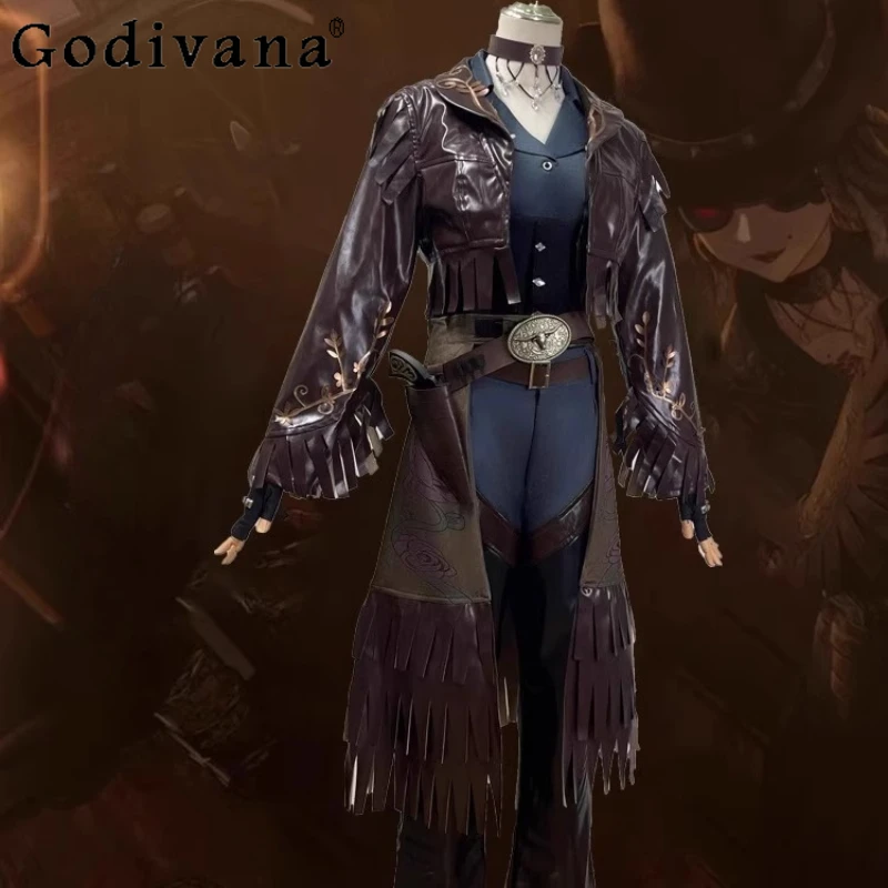 다섯 번째 성격 Cos 의상 여성 블랙 로즈 코스프레 애니메이션 여성 할로윈 게임 2 차원 옷 정장 전체 세트