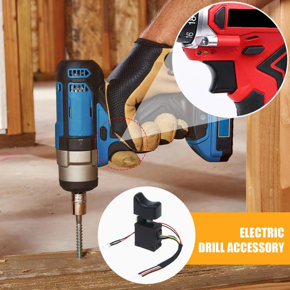Drill Switch Replacement Brushless Electric Wrench Switch Replacement Parts Speed Control Trigger for Electric Drill Durable