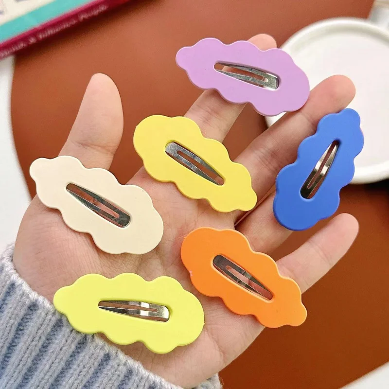 

diyHair Clip Dopamine CloudBBSweet Girl Bangs Clip Glue Hairpin Hair Accessory